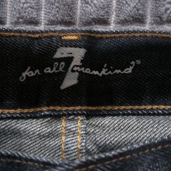 7 Austyn Dark Wash Jeans 38x36 Mens Y2K USA Straight Leg Distressed Grunge Rock - Picture 7 of 16